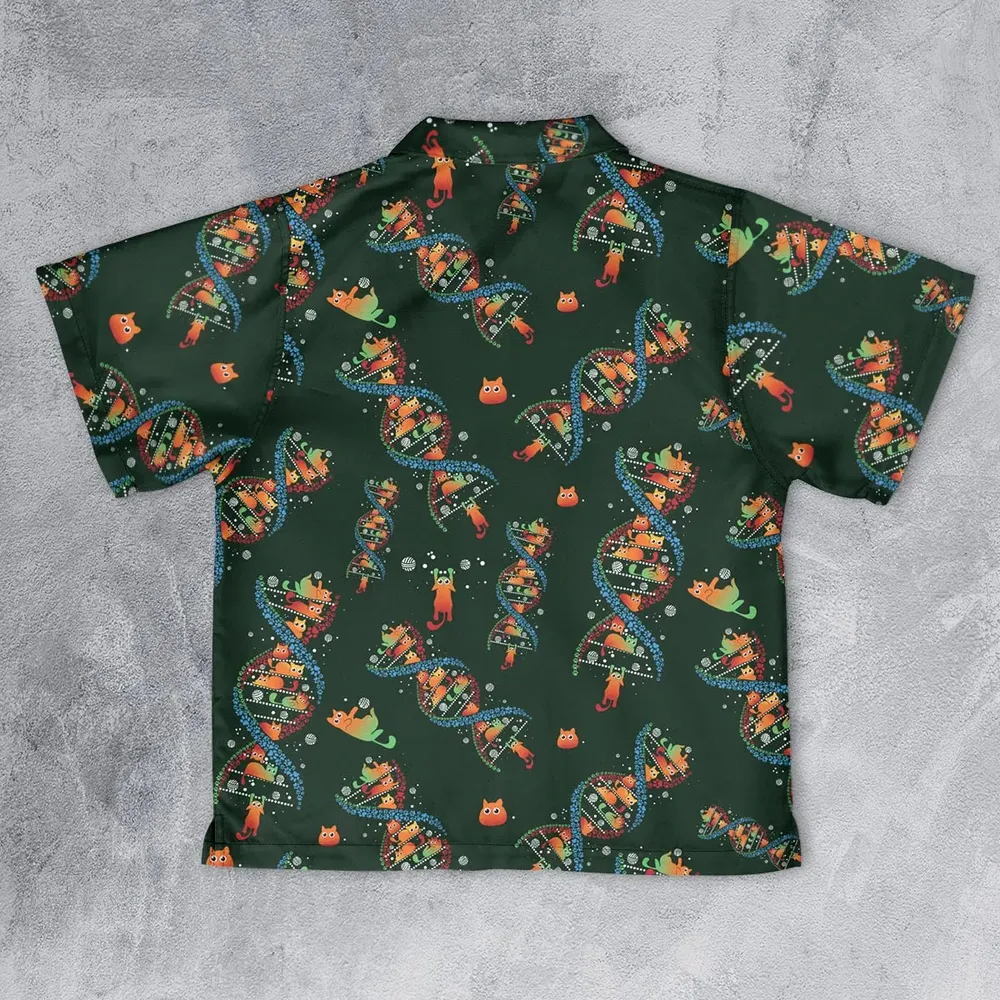 Cat Kitten DNA Pattern Youth Hawaiian Shirt - 2
