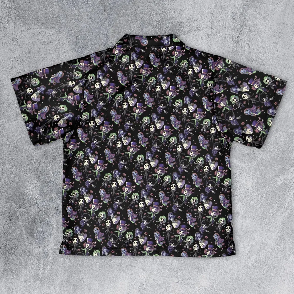 Buttons Characters Pattern Youth Hawaiian Shirt - 2