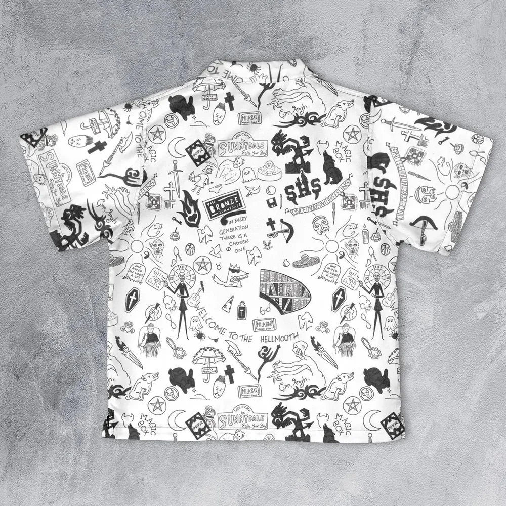 Buffy The Vampire Slayer Pattern Youth Hawaiian Shirt - 2