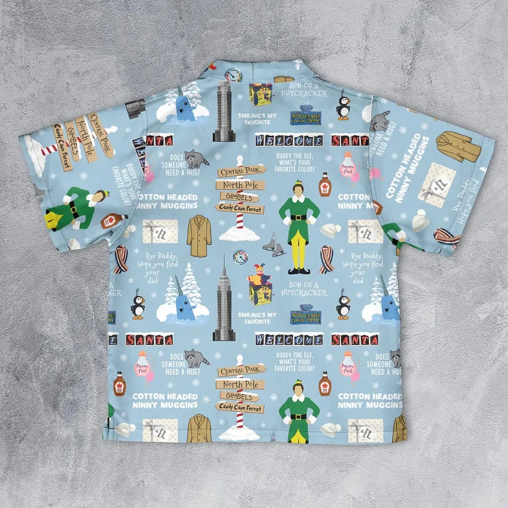 Buddy the ELF Quotes Christmas Youth Hawaiian Shirt - 2