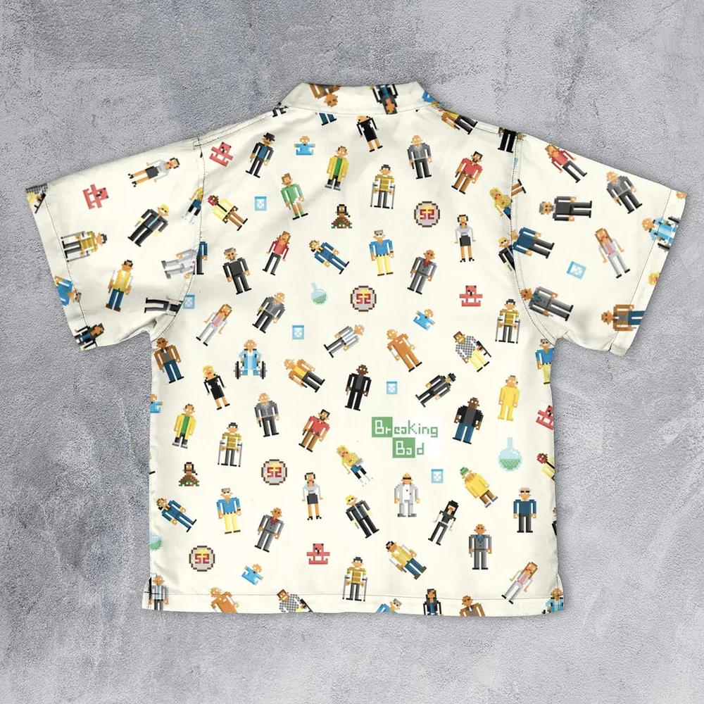 Breaking Bad in Pixels Pattern Youth Hawaiian Shirt - 2