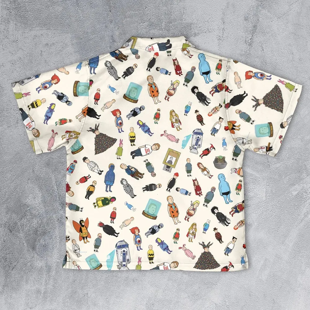 Bobby Hill King Of The Hill Pattern Youth Hawaiian Shirt - 2