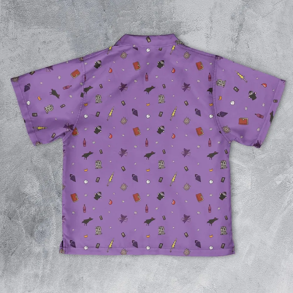 Barovia Dungeons and Dragons Pattern Youth Hawaiian Shirt - 2