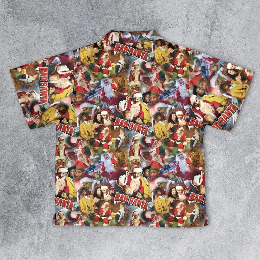 Bad Santa Pattern Youth Hawaiian Shirt - 2
