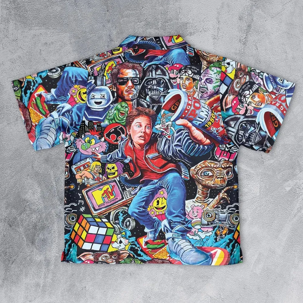 Back To The 80s Pop Culture 80s Movies Characters Youth Hawaiian Shirt - 2