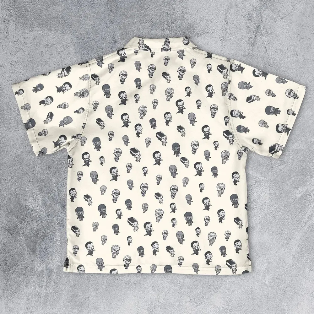 Baby Monsters Pattern Youth Hawaiian Shirt - 2