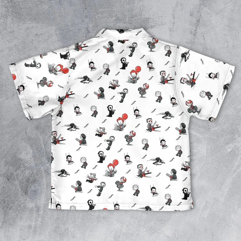 Baby Horror Characters Pattern Youth Hawaiian Shirt - 2