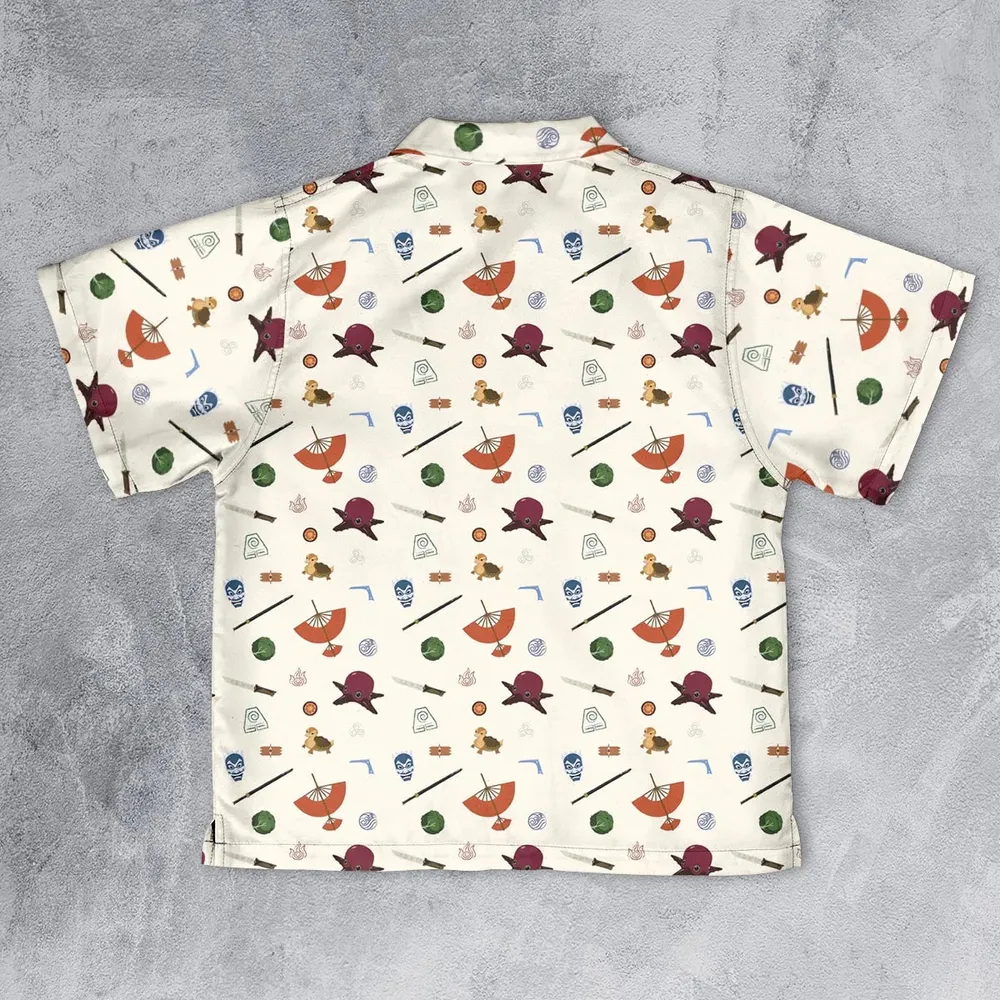 Avatar The Last Airbender Medley Pattern Youth Hawaiian Shirt - 2