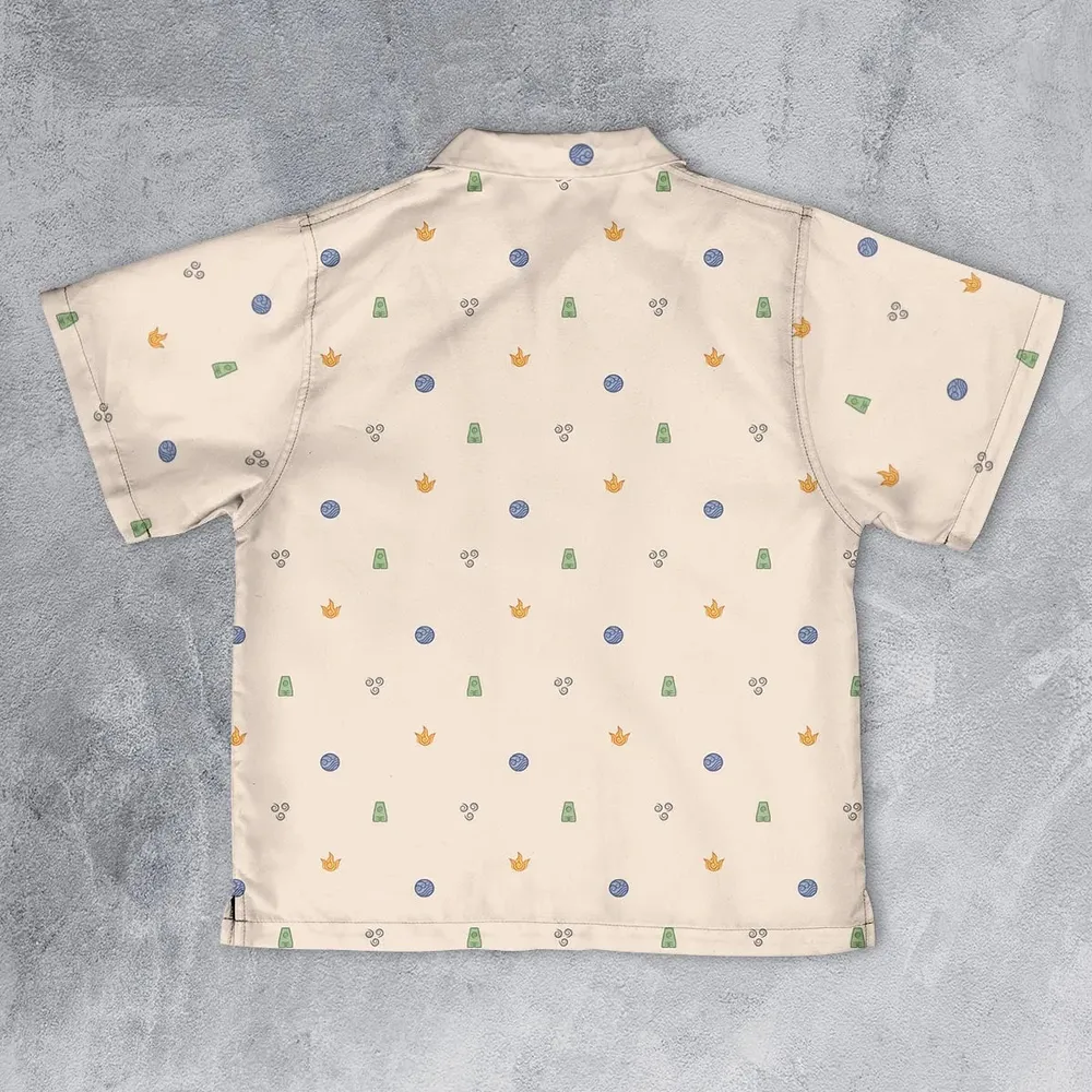 Avatar The Last Airbender Four Elements Pattern Youth Hawaiian Shirt - 2