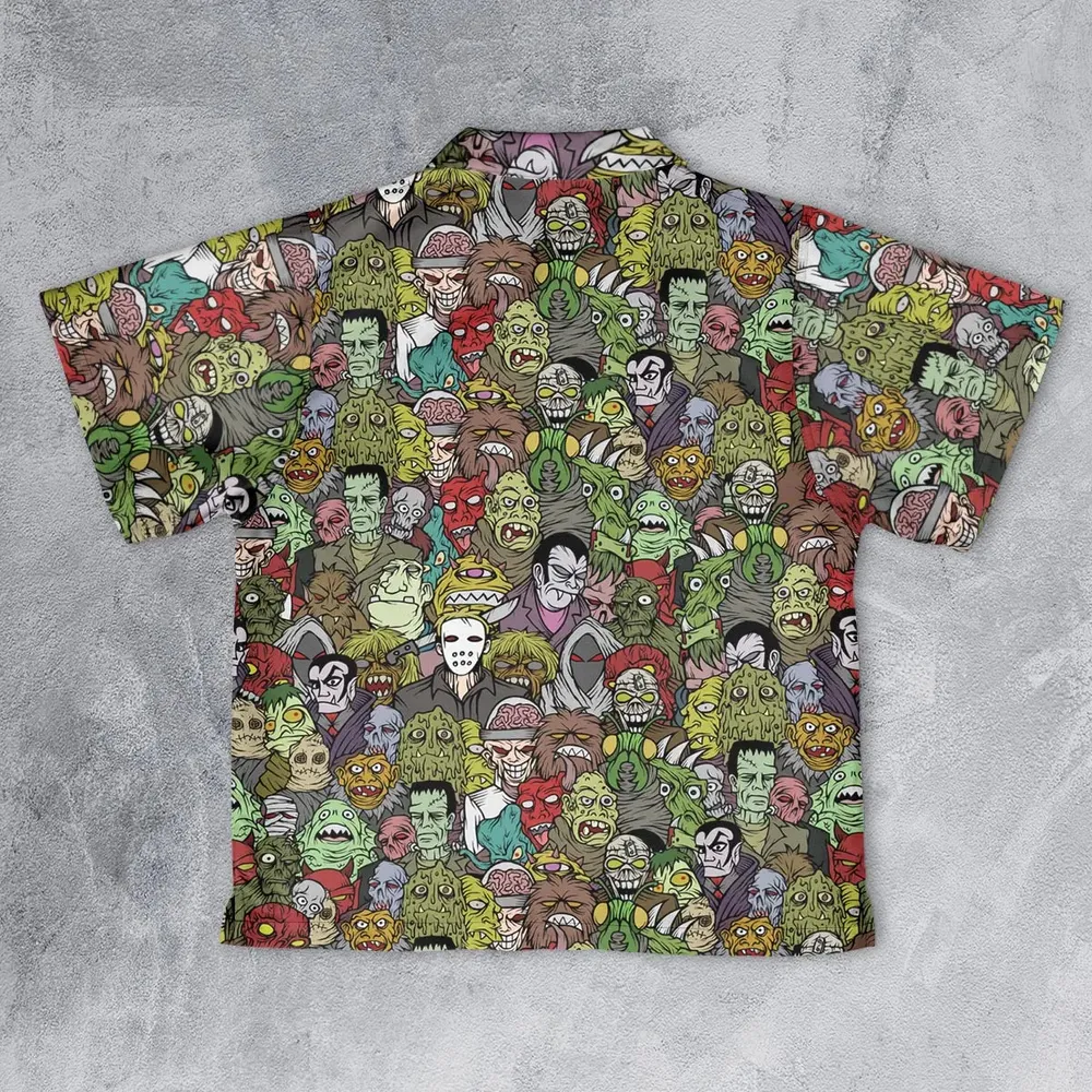 All The Monsters Are Here Youth Hawaiian Shirt - 2