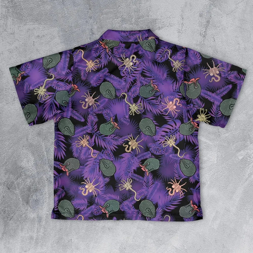 Alien Facehugger Ovomorph Youth Hawaiian Shirt - 2
