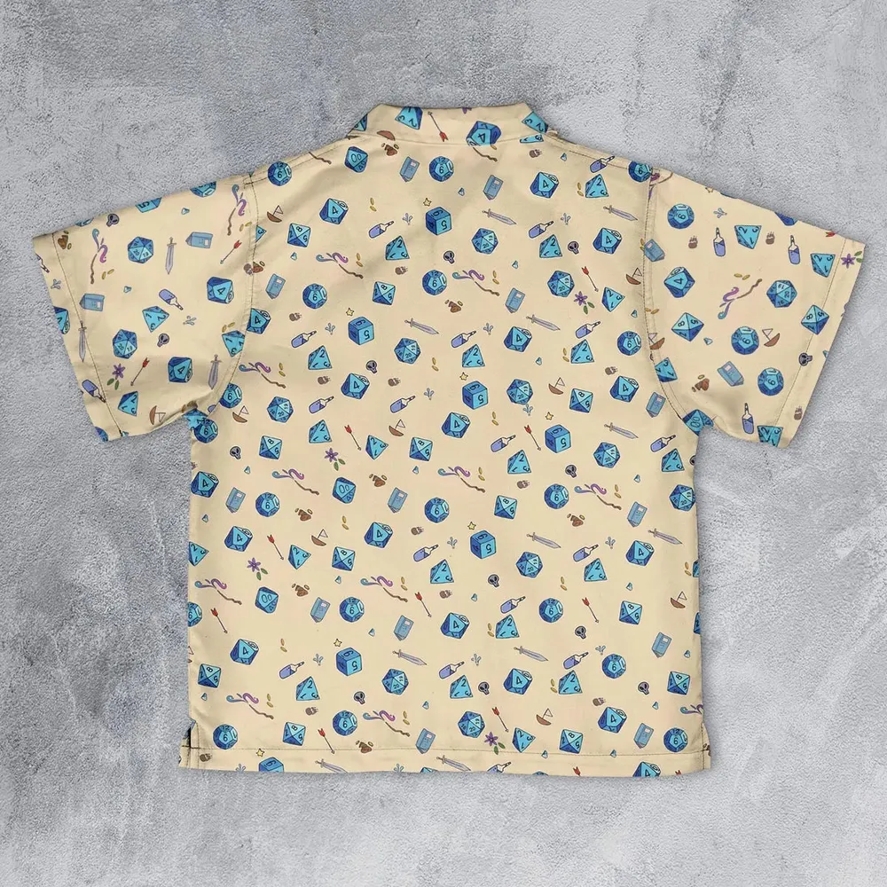 RPG DND Dices Pattern Youth Hawaiian Shirt - 2