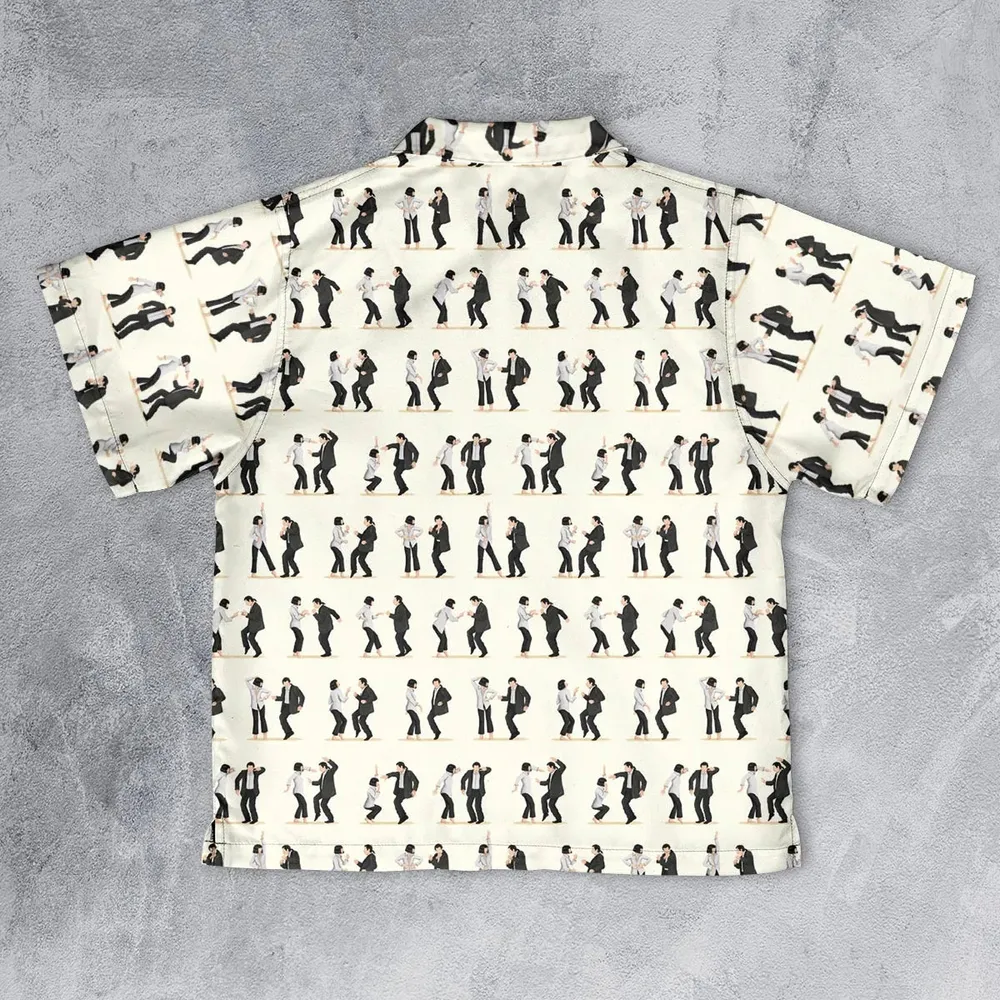 Mia Wallace and Vincent Vega Dance Pulp Fiction Youth Hawaiian Shirt - 2