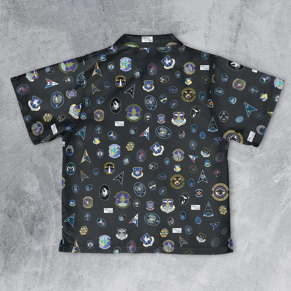 Space Force Squadron Pattern Youth Hawaiian Shirt - 2
