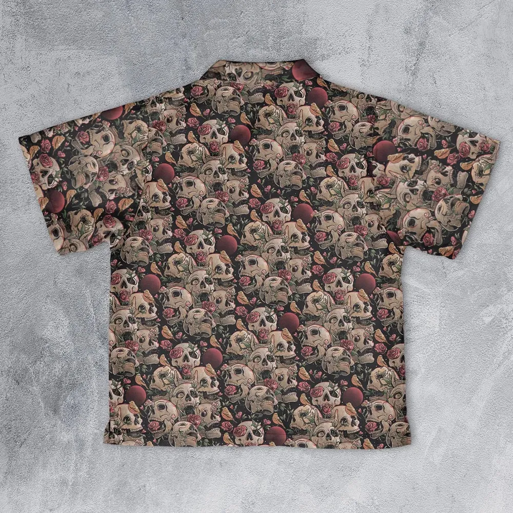 Life Grows Through Death Skull Youth Hawaiian Shirt - 2