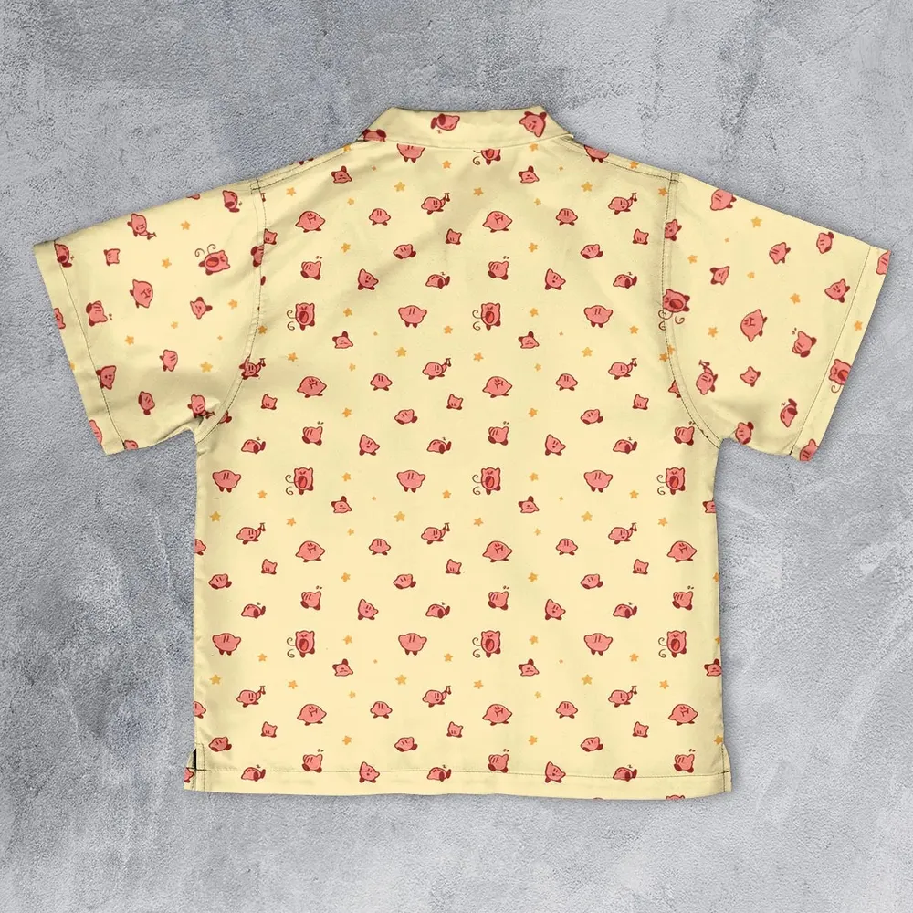 Nintendo Kirby Pattern Youth Hawaiian Shirt - 2