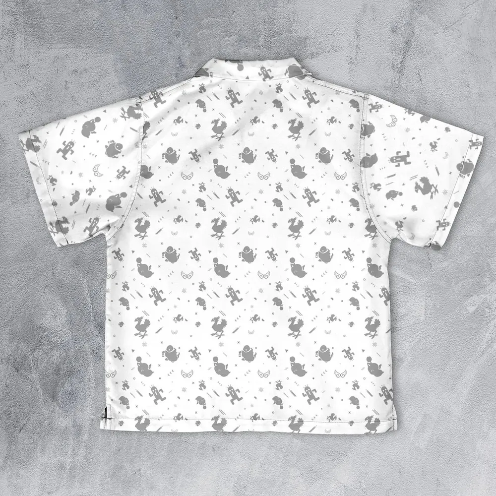 Final Fantasy Creatures Pattern Youth Hawaiian Shirt - 2
