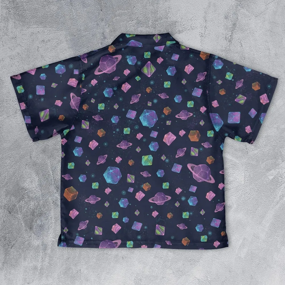 Galaxy Of Dices DnD Pattern Youth Hawaiian Shirt - 2