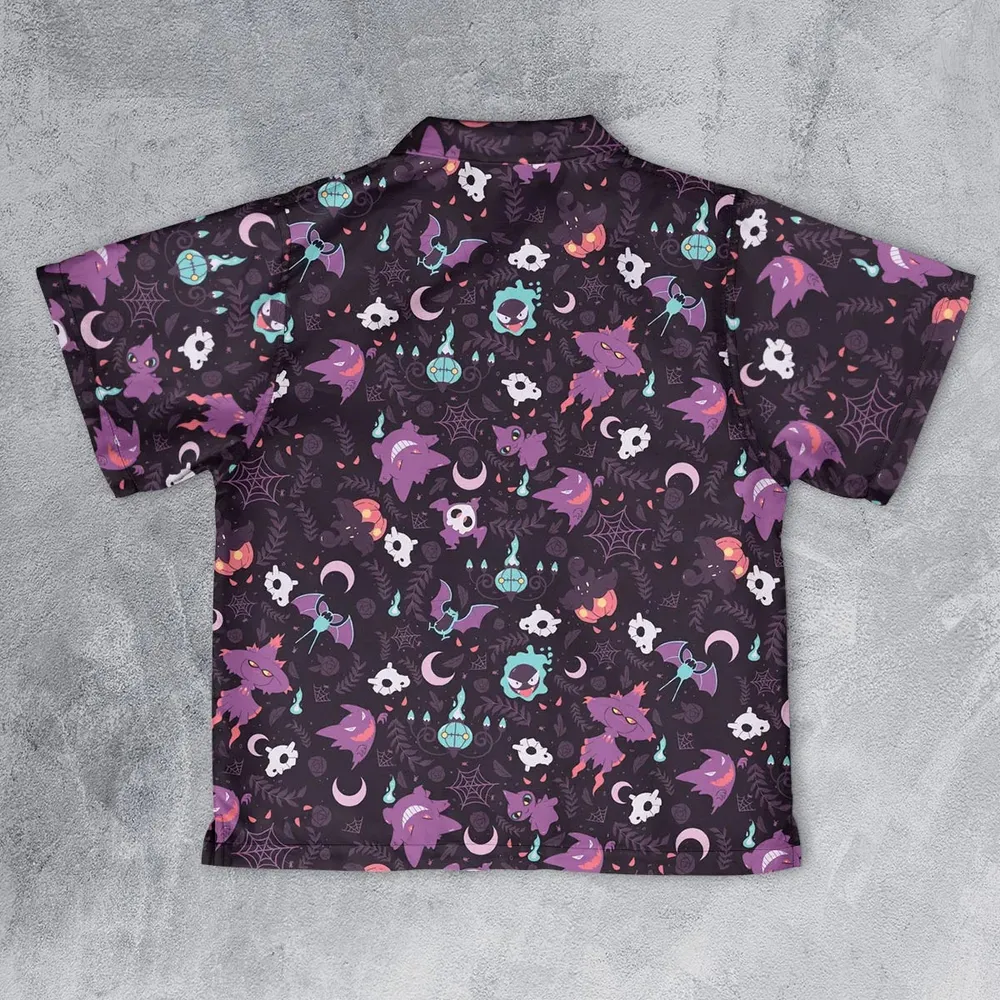 Lavender Town Pokemon Pattern Youth Hawaiian Shirt - 2