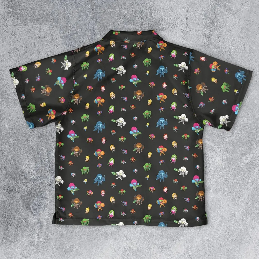 Metroid Pattern Youth Hawaiian Shirt - 2