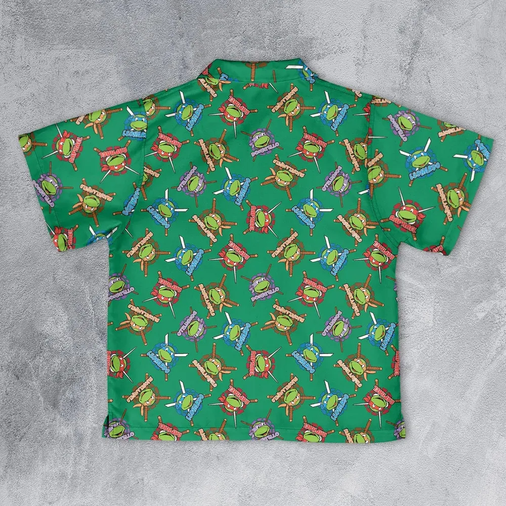 TMNT Characters Pattern Youth Hawaiian Shirt - 2