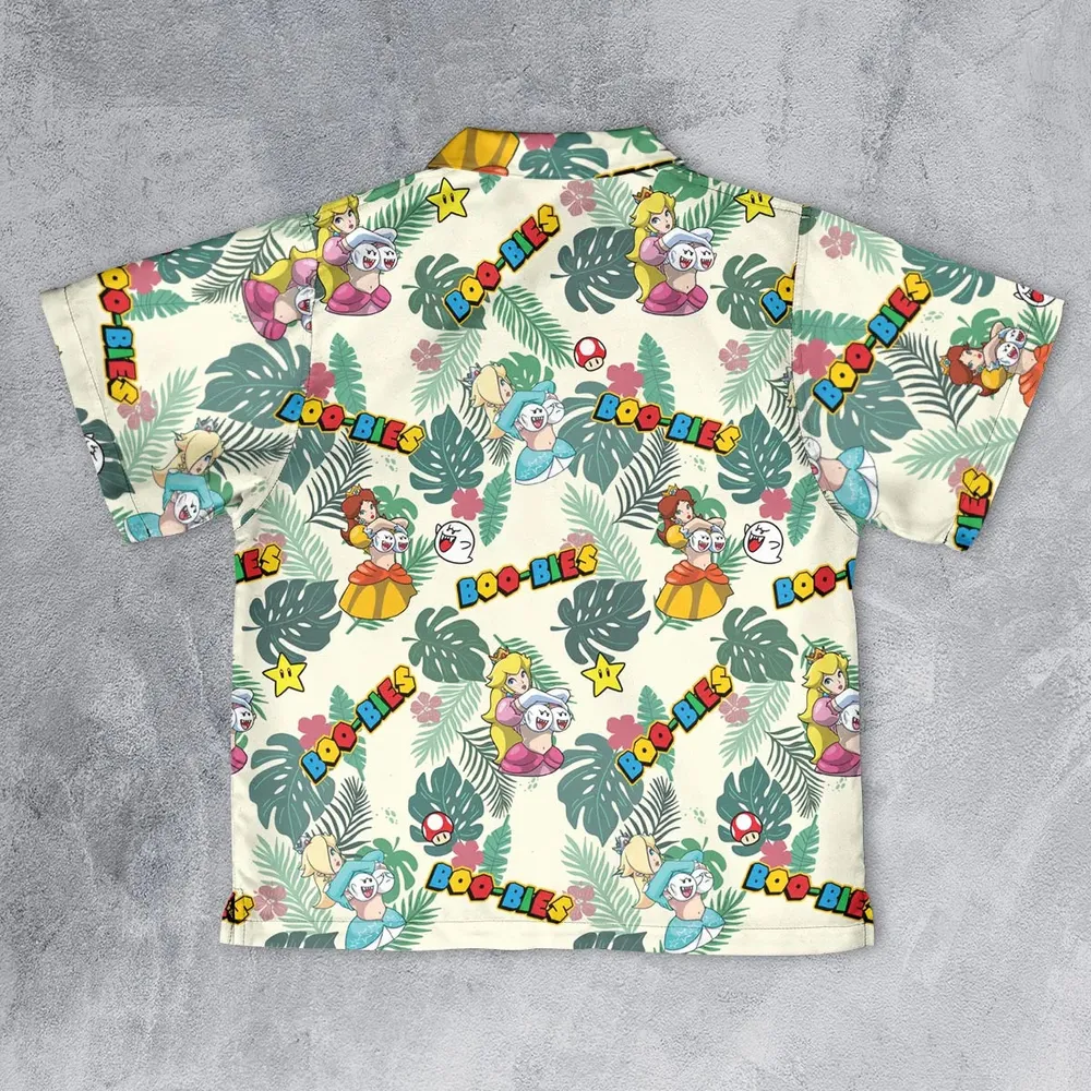 Super Mario Boo-Bies Pattern Youth Hawaiian Shirt - 2