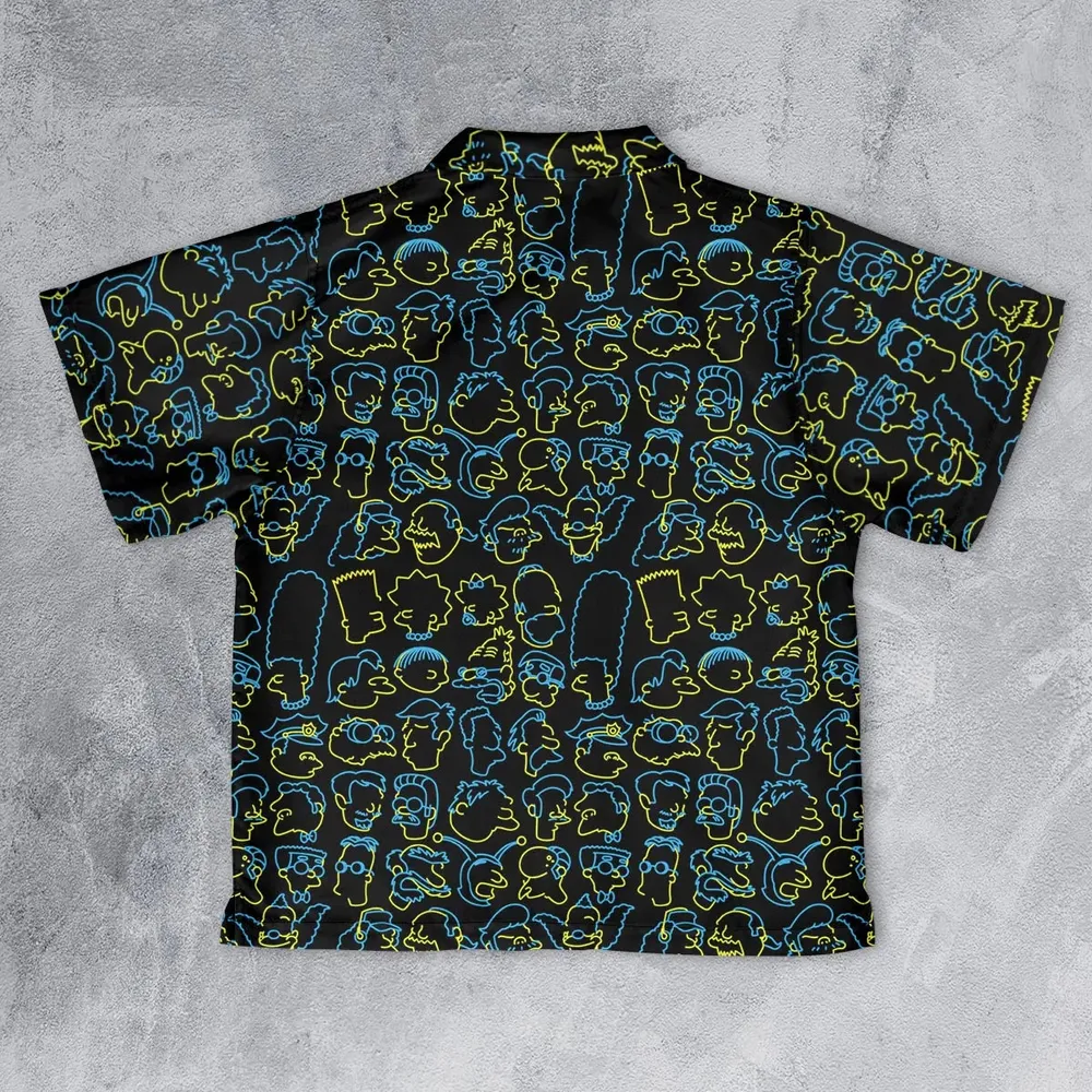 The Simpsons Neon Youth Hawaiian Shirt - 2
