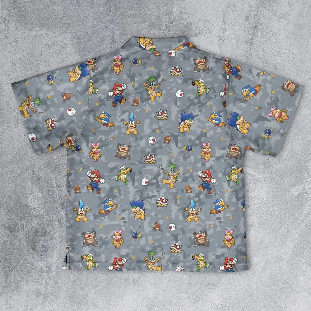 Super Mario Nintendo Video Game Youth Hawaiian Shirt - 2