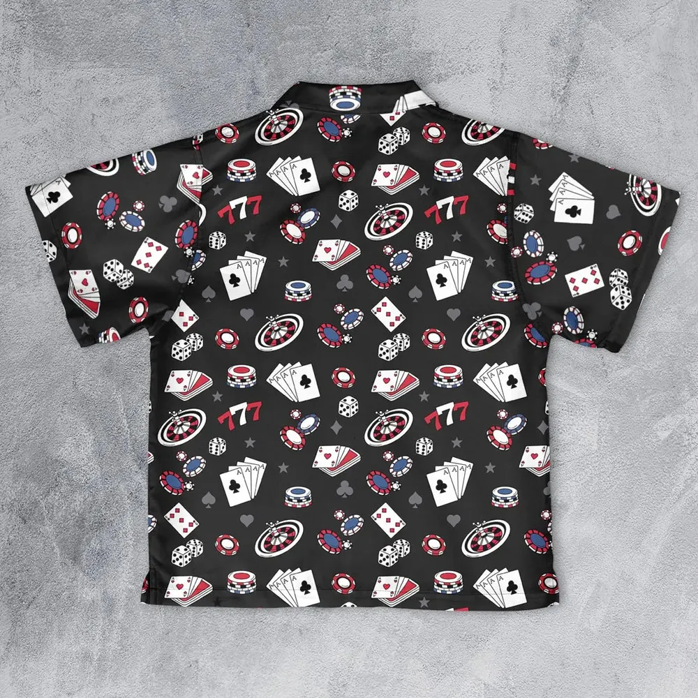 Vintage Poker Texas Hold’em Youth Hawaiian Shirt - 2