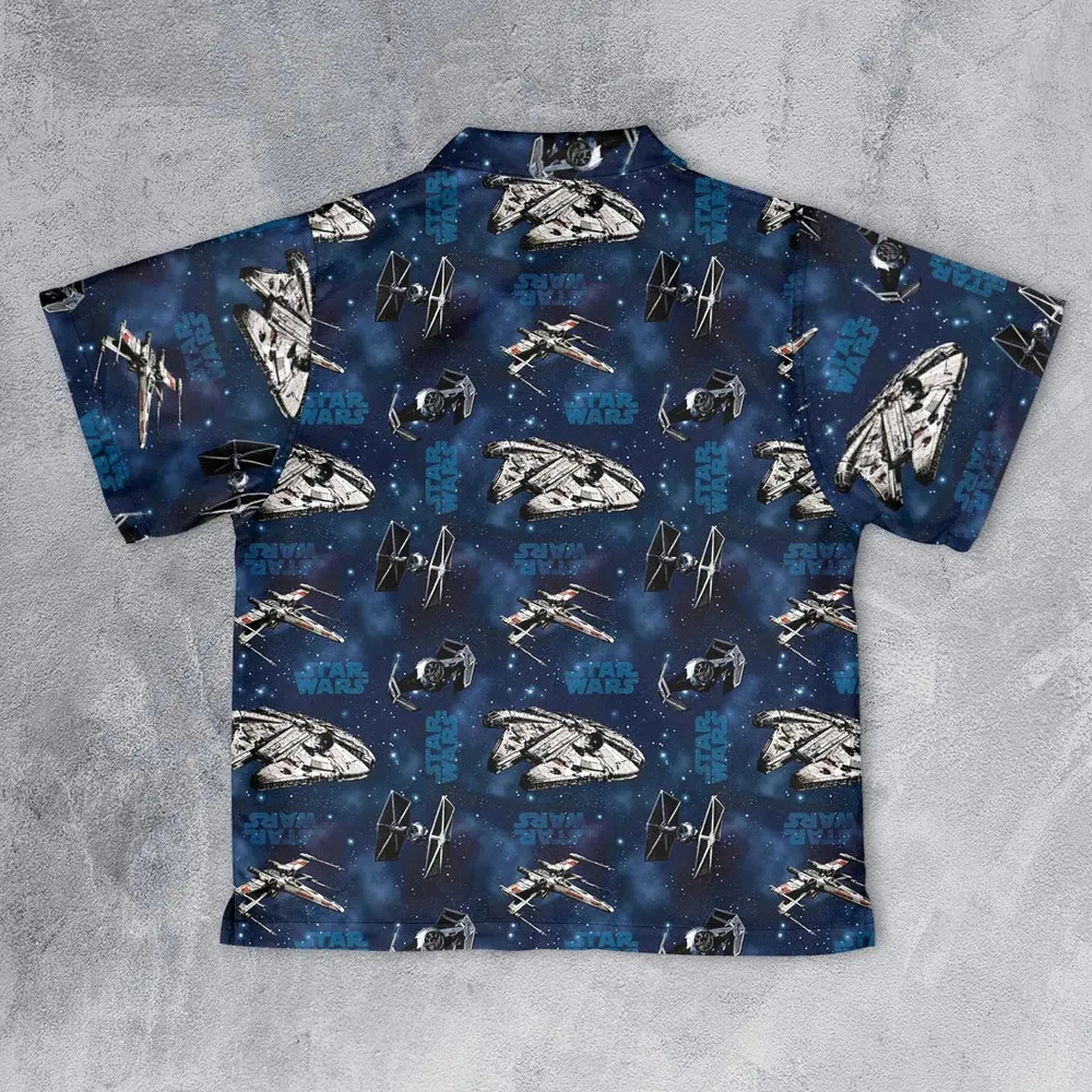Star Wars Ships Pattern Youth Hawaiian Shirt - 2