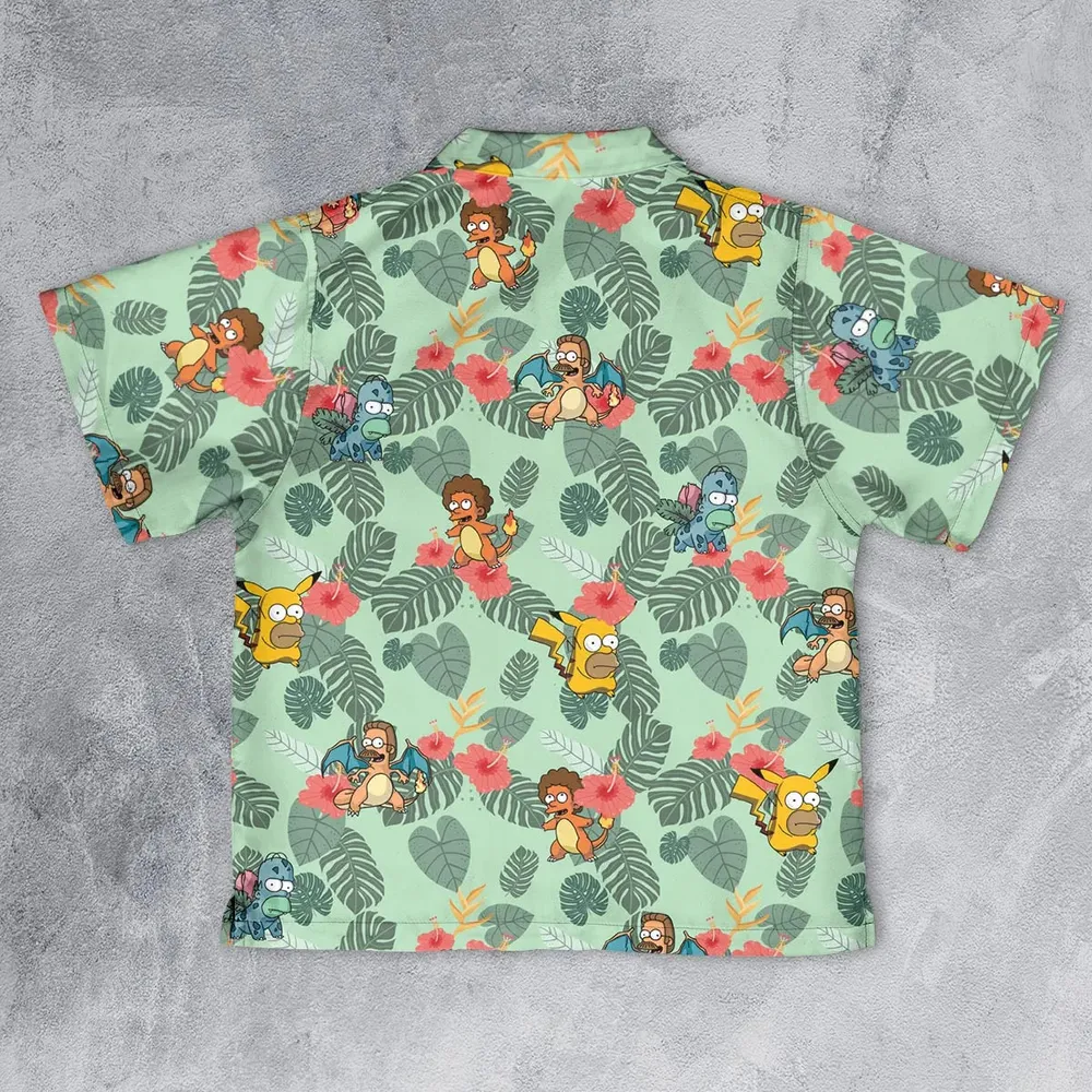 Simpsonmon The Simpsons Pokemon Mashup Youth Hawaiian Shirt - 2