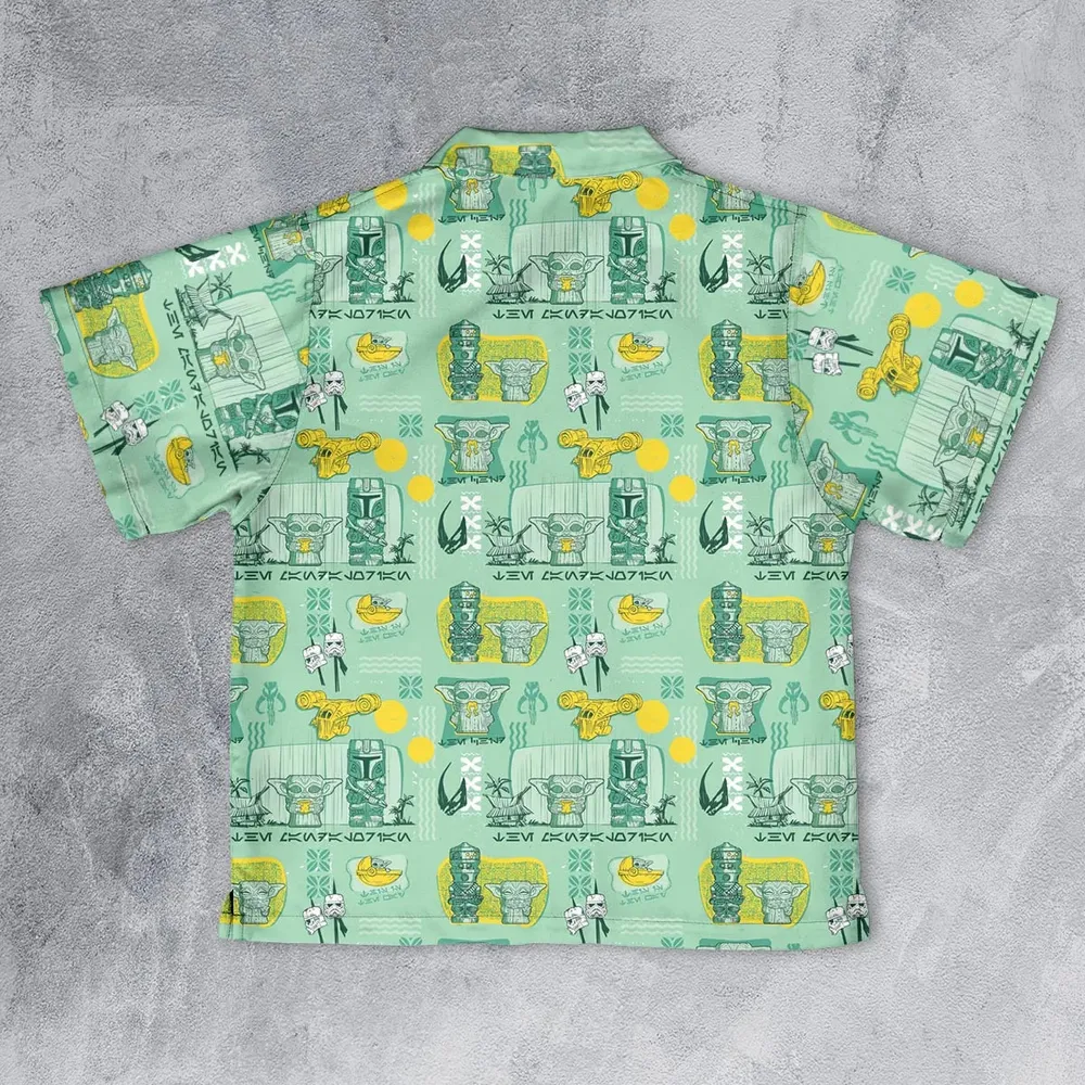 The Mandalorian Star Wars Aloha Youth Hawaiian Shirt - 2