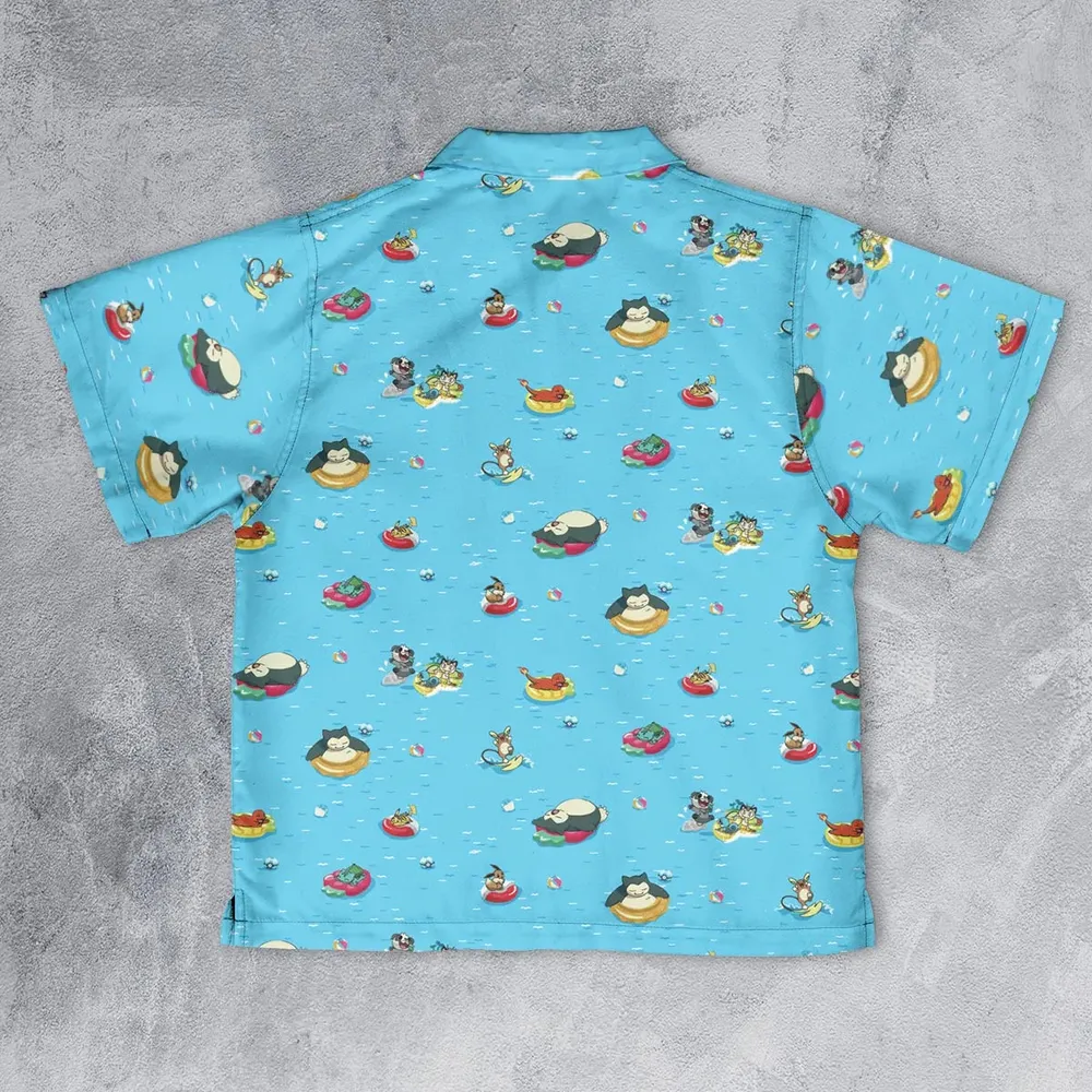 Pokemon Sunny Days Sea Swim Youth Hawaiian Shirt - 2