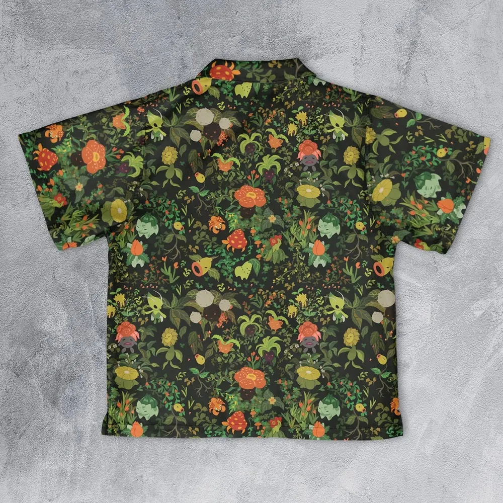 Grass Pokemon Patterns Youth Hawaiian Shirt - 2