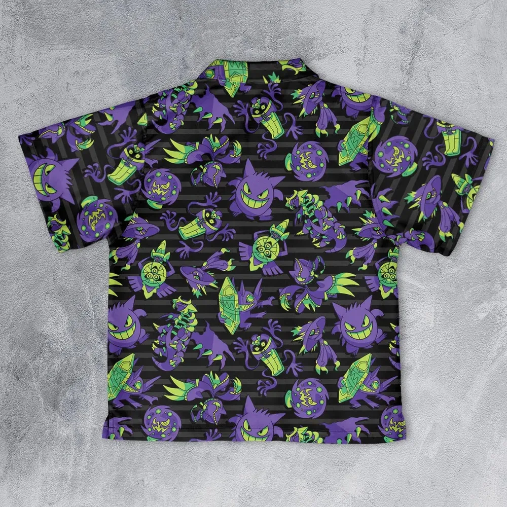 Ghost Type Pokemon Pattern Youth Hawaiian Shirt - 2