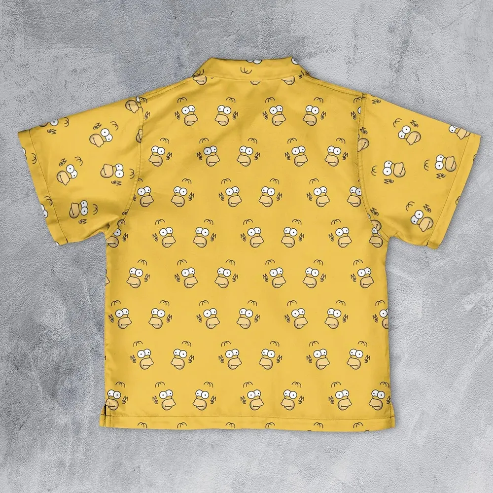 Homer Simpson Pattern Youth Hawaiian Shirt - 2