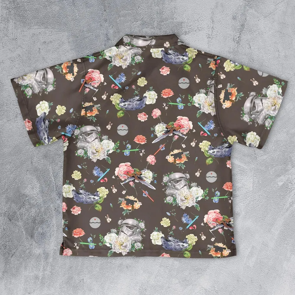 Stormtrooper Flower Vintage Pattern Youth Hawaiian Shirt - 2