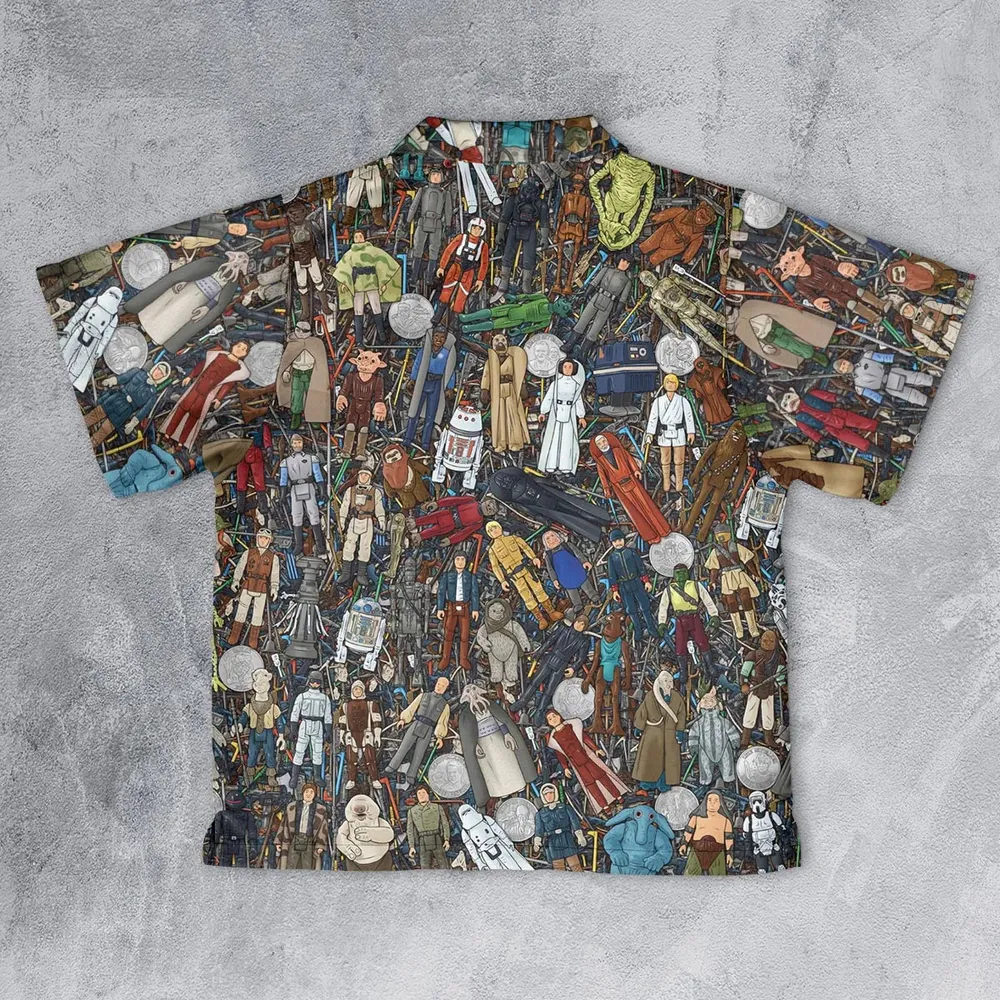 Star Wars Characters Figures Youth Hawaiian Shirt - 2