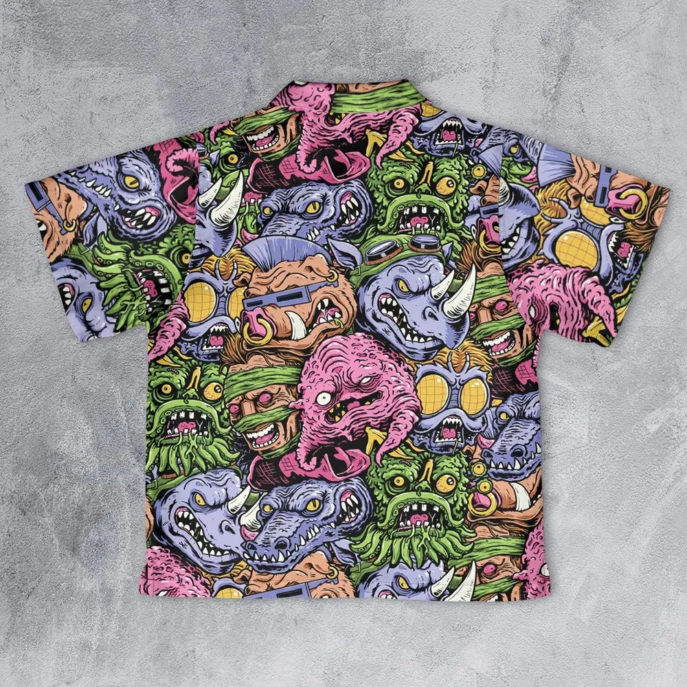Nostalgic Villains Teenage Mutant Ninja Turtles Youth Hawaiian Shirt - 2