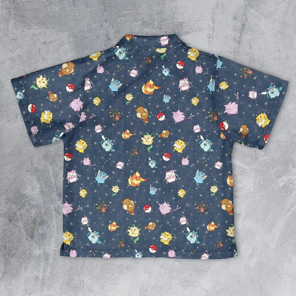 Gengar as Eevee The Eeveelutions Pokemon Youth Hawaiian Shirt - 2
