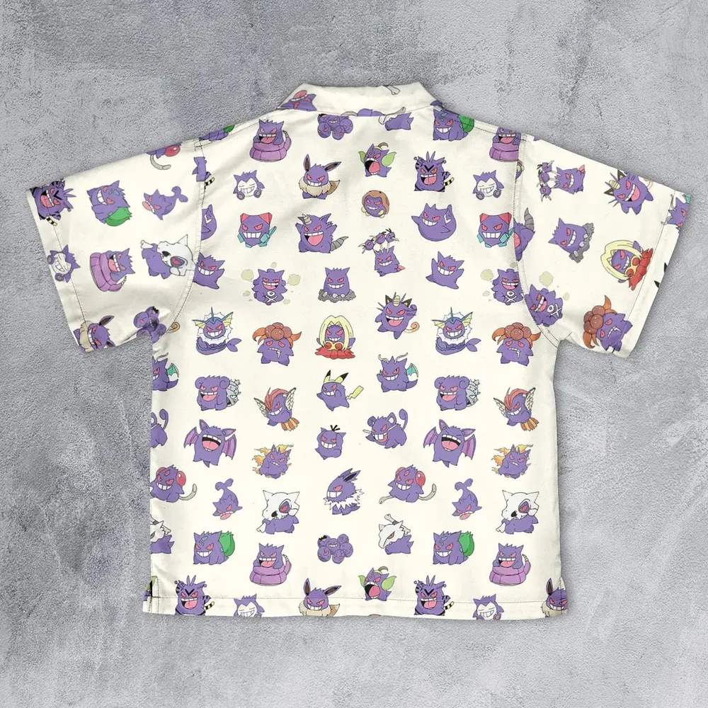 Gengar Cosplay Pokemon Youth Hawaiian Shirt - 2