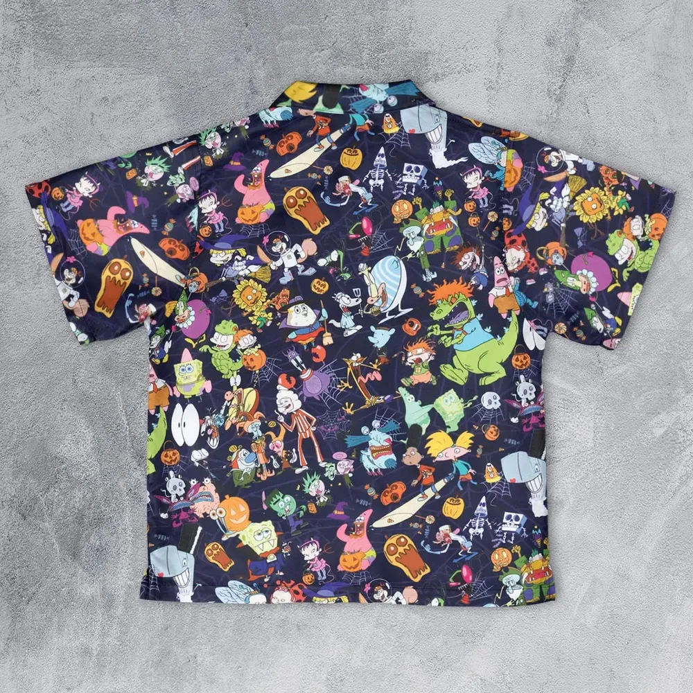 Nickelodeon Halloween Party Youth Hawaiian Shirt - 2