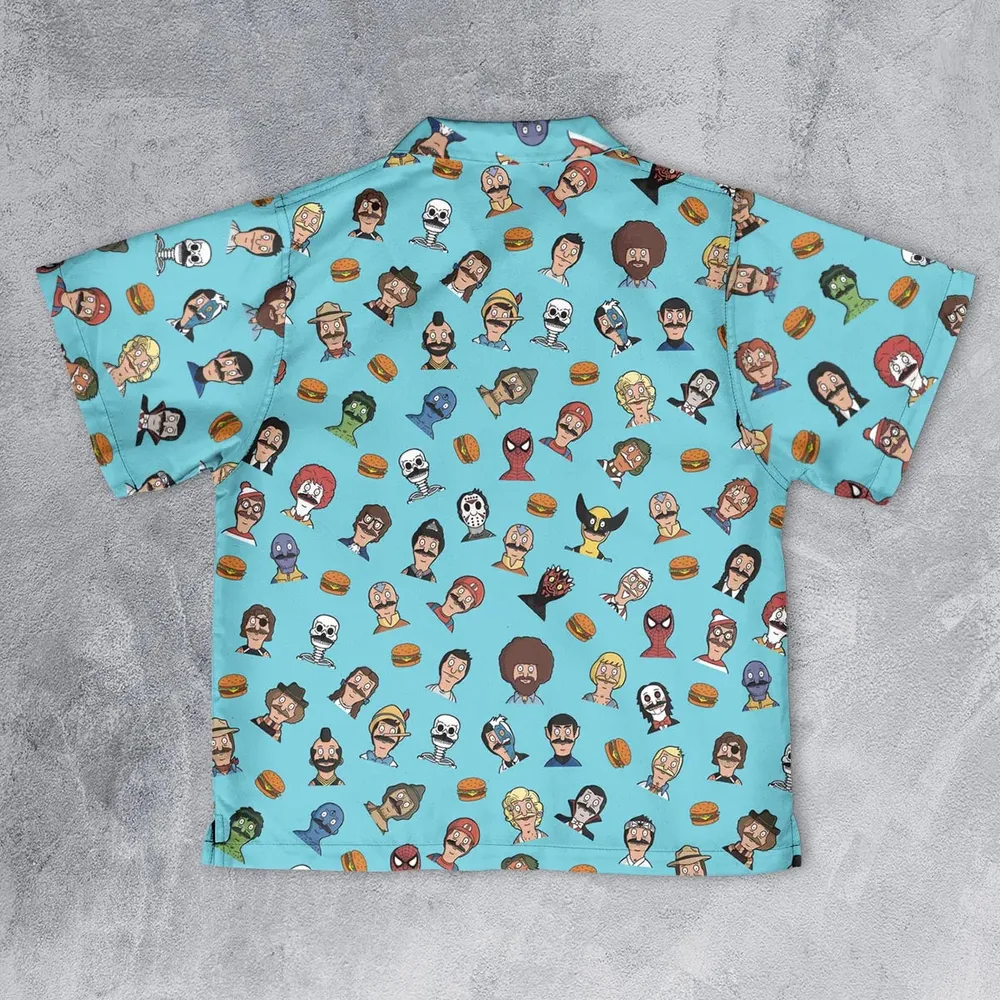 Many Faces of Bob's Burger Youth Hawaiian Shirt - 2