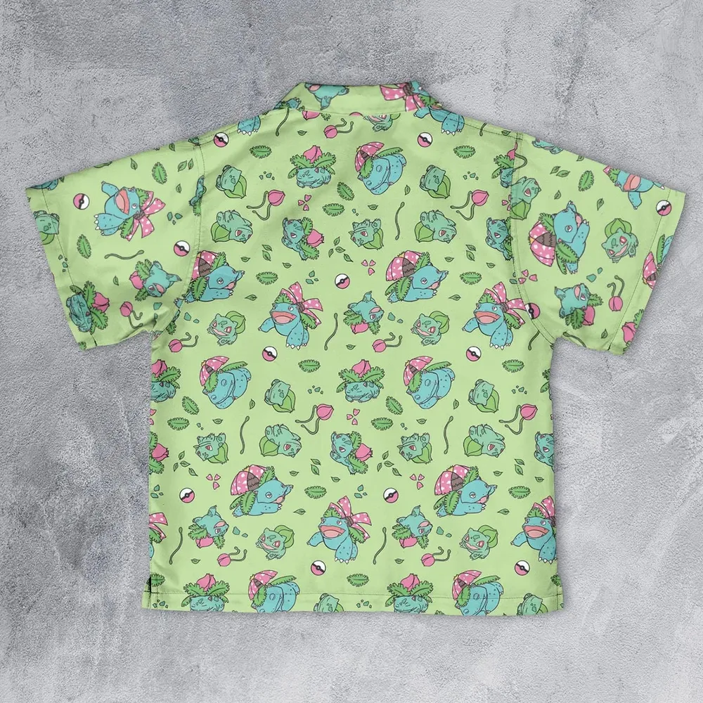 Venusaur Ivysaur and Bulbasaur Pokemon Youth Hawaiian Shirt - 2