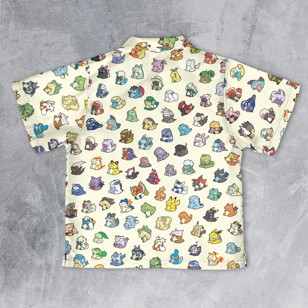 Pokemon In Substitute Style Youth Hawaiian Shirt - 2