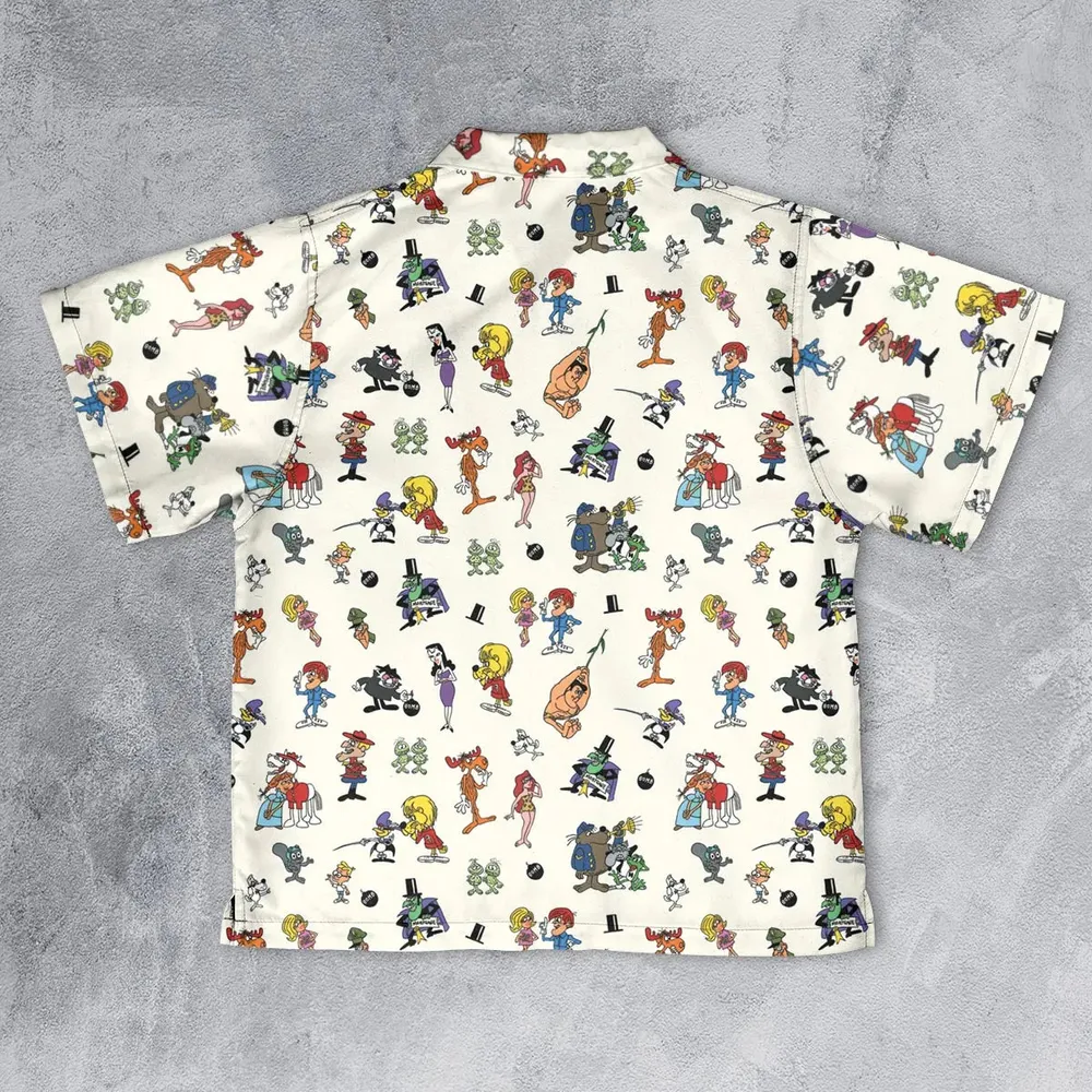 The Adventures of Rocky and Bullwinkle and Friends Characters Pattern Youth Hawaiian Shirt - 2