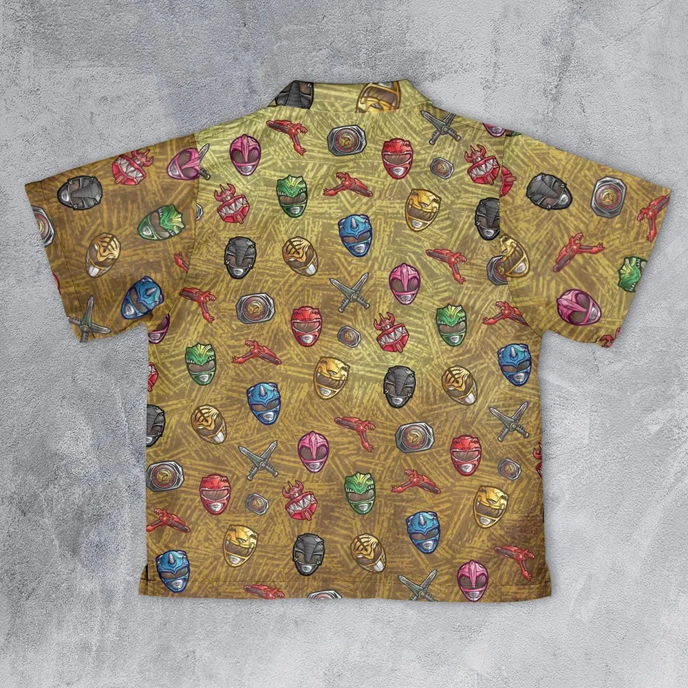Power Team Mighty Morphin Power Rangers Youth Hawaiian Shirt - 2