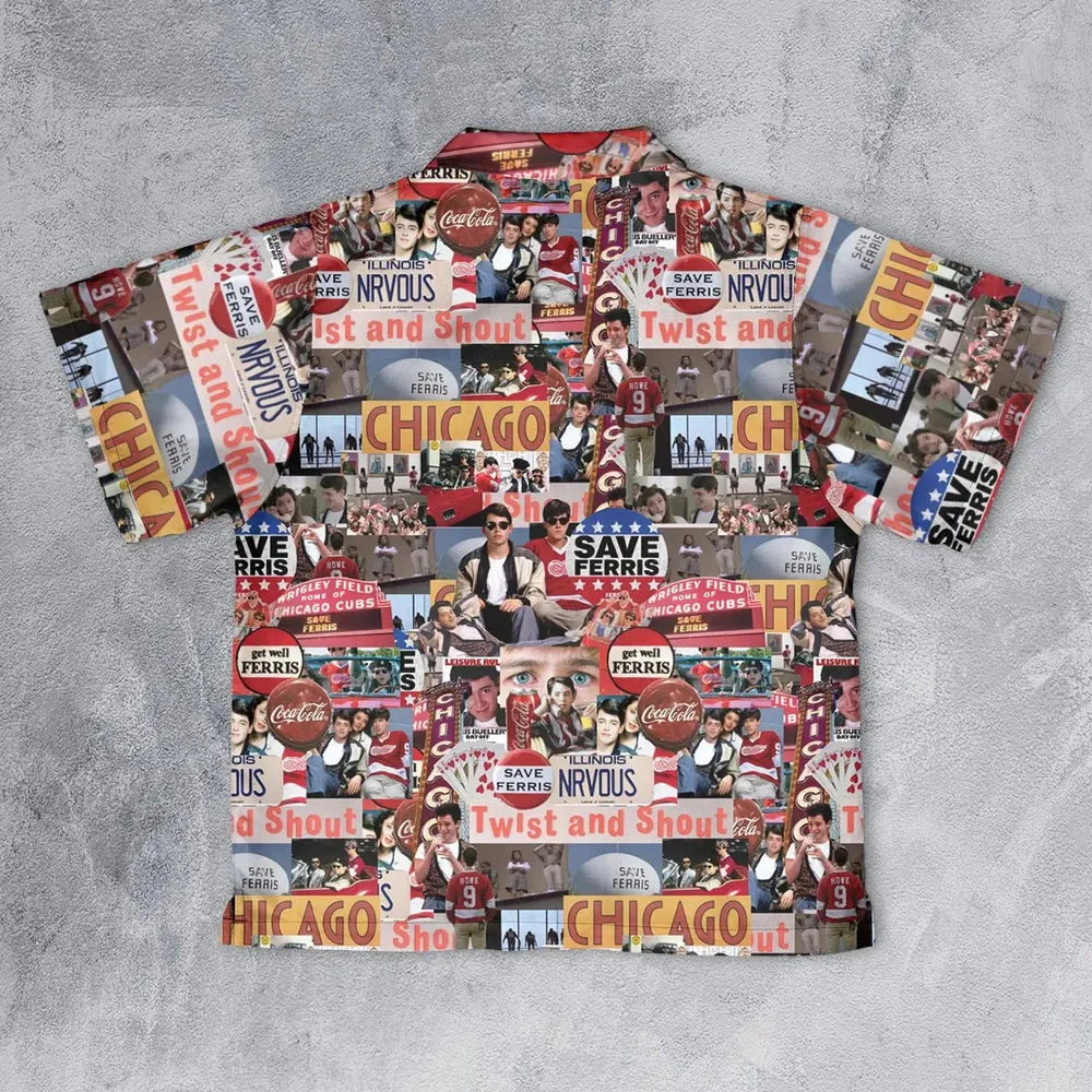 Vintage Aesthetic Ferris Bueller's Day Off Youth Hawaiian Shirt - 2
