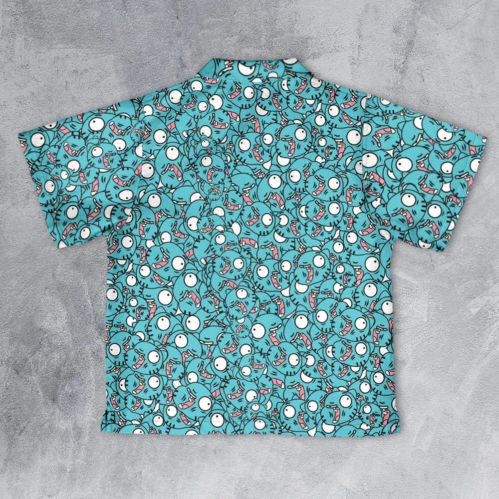 Gumball Watterson Pattern Youth Hawaiian Shirt - 2