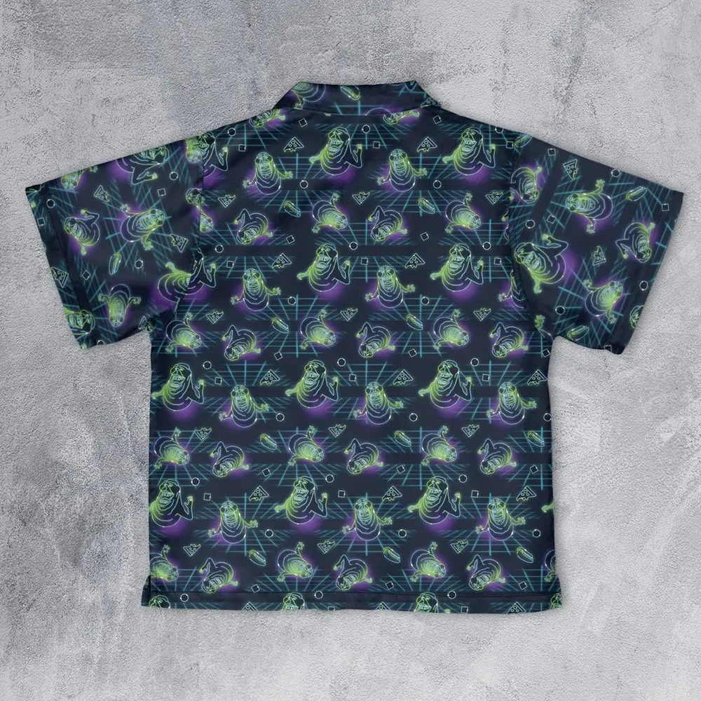 The Real Ghostbusters Slimer Classics Retro Youth Hawaiian Shirt - 2